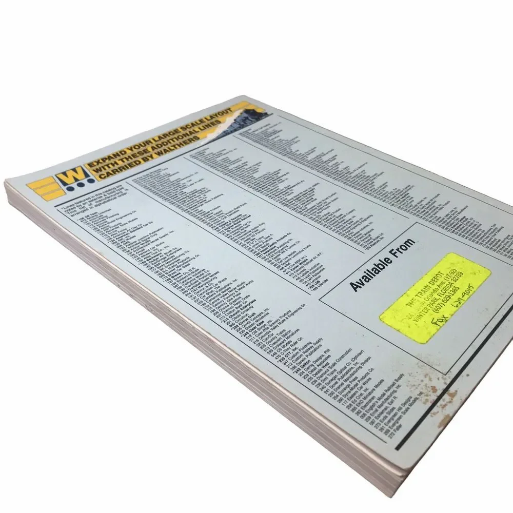 1991 Walthers The World of Large Scale Trains Catalog 249 pages LGB‎ engines